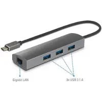 Renkforce RF-3374952 Schnittstellen-Hub USB 2.0 Type-C 1000 Mbit/s Schwarz - Grau (RF-3374952)
