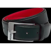 HUGO pour homme. 50541174 Ceinture Specchio noire (95 cm), Casuel, Cuir