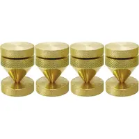 Dynavox Amortisseurs de vibrations pour boxes, set de 4 pièces 25mm, laiton, réglables en hauteur