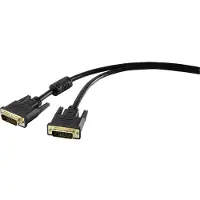 Renkforce Câble de connexion DVI DVI-D 24+1pol. Mâle, DVI-D 24+1pol. Connecteur 1.80 m noir RF-4212195 avec noyau en ferrite, v