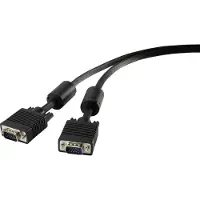 Renkforce Câble de connexion VGA VGA 15 broches mâle, VGA 15 broches mâle 5.00 m noir RF-4212501 avec noyau en ferrite Câble VGA