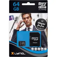 Xlyne 7464001, 64 Go, MicroSDHC, classe 10, noir