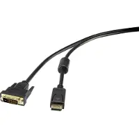 Renkforce CONRAD Câble de connexion DisplayPort / DVI [1x DisplayPort mâle - 1x DVI mâle 24+1pôles]