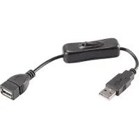 Renkforce CONRAD Câble d'extension USB 2.0 [1x USB 2.0 mâle A - 1x USB 2.0 femelle A] 0,25 m Noir