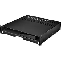 Renkforce 48.26 cm (19"³) Tiroir pour clavier & porte-documents 2U, Armoire serveur : accessoires, Noir