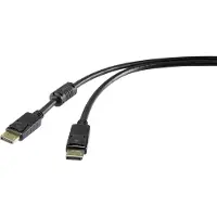 Renkforce Câble de connexion DisplayPort mâle, DisplayPort mâle 1.00 m noir UHD 4K @ 60 Hz plaqué or