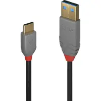 Lindy 36886 câble USB USB 2.0 1 m USB A USB C Noir, Gris