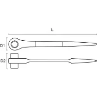 Bahco 1/2'' 19-22 Mm Cliquet Argent Argent One Size