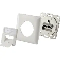 Renkforce Prise réseau encastrée Insert CAT 6a 2 ports blanc
