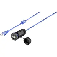 Renkforce Câble USB 2.0 [1x USB 2.0 femelle A - 1x USB 2.0 femelle A] 1.00 m avec capuchon de protection