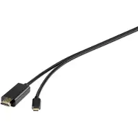 Renkforce Câble adaptateur USB-C / HDMI USB-C mâle, HDMI-A mâle 1.80 m noir RF-4535910 Câble d'affichage USB-C