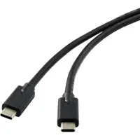 Renkforce Câble USB USB 3.2 Gen2x2 USB-C mâle 2.00 m Noir Blindé RF-4531576