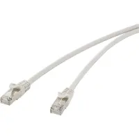 Renkforce CONRAD RF-4724282 Câble de réseau RJ45, câble patch CAT 5e F/UTP 15.00 m Gris avec cosse à encliqueter