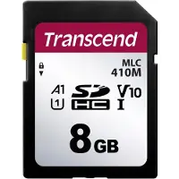 Transcend TS8GSDC410M 410M SDHC Class 10 UHS-I U1 V10 A1 Carte mémoire SDHC, 8 Go, Class 10 / UHS-I