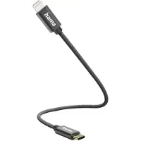 Hama Câble de chargement USB-C vers Lightning 0,2 m noir