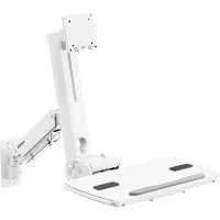 Speaka Support de Montage Mur pour Écran à Hauteur Réglable (Mur, 49", 20 kg), Support de moniteur, Noir