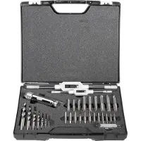 Exact 70551 Set de tarauds manuels 32 pièces métrique coupe à droite DIN 352 HSS 1 set