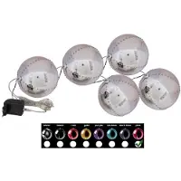 Europalms Boule de neige LED 8cm, rose 5x (83501238)