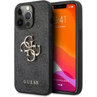 GUESS Coque 4G Metal Logo Backcover pour Apple iPhone 13 Pro Max - Gris