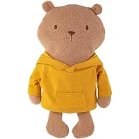 Sigikid Mister O Lui Mister O Lui, hoodie jaune, doudou, peluche, animal en tissu, coton / polyester, 52903