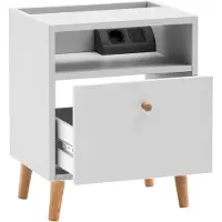 Schildmeyer Bjarne Nachttisch mattweiss (40.20 x 32.70 x 50.10 cm)