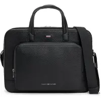 Tommy Hilfiger Sac d’ordinateur portable 'Pebble Grain Logo Hardware' noir