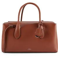 Ralph Lauren pour femme. 428977211001 Sac cartable Bellport en cuir marron (OSFA), Casuel