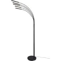 TRIO Leuchten - Moderne Lampadaire noir incl. LED 3-niveaux dimmable 5-lumière - Kasia Dimmer I Dimmable I Salon I Chambre à coucher - Acier Longeur - I (non interchangeable) LED