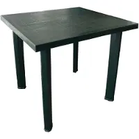 Inda Table de jardin en plastique Table de balcon Table de salle à manger 80x75x72cm