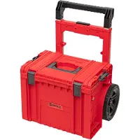 Qbrick System Caisse mobile - - PRO Cart 2.0 Plus - Rouge - 29 l - Étanche et résistant aux chocs