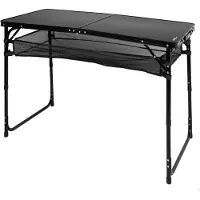 Aktive 63089 Height Adjustable Folding Camping Table Argenté 120 x 60 x 60/70 cm