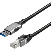 MaxTrack USB 3.2 Gen 1 (USB 3.0) / RJ45 Adaptateur réseau CAT 6 (1x USB 3.0 - 1x (USB 3.0), Adaptateur réseau, Noir