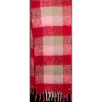 Superdry unisex. W9310084A Foulard Check rouge (OSFA), Casuel, Polyester