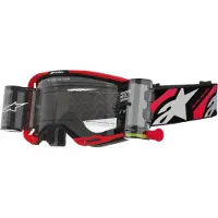 Alpinestars Masque Vision 8 Luar Système Roll-Off Red Black Clear Roll Off, Taille: One Size