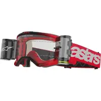Alpinestars Masque Vision 5 Blaze Système Roll-Off Red Clear Roll Off, Taille: One Size