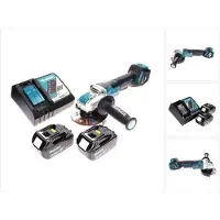 Makita DGA 519 RF Meuleuse d'angle sans fil 18 V 125 mm Brushless X-Lock + 2x batterie 3,0 Ah + chargeur (125 mm)