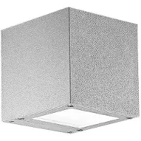 ROSSINI ILLUMINAZIONE Applique Led Argent 4,5W Émission Carrée Unique Ip65 3000K Gris - Éclairage Mural Extérieur En Aluminium Moulé Sous Pression