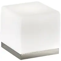 ROSSINI ILLUMINAZIONE Lampe De Table Binnie En Verre Satiné Blanc Et Structure Anodisée, Raccordement E14, 60W, Ip20 - Groupe Rossini - P.3400-15