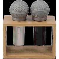 Winkee Distributeur de sel et de poivre - Microphone, Moulin à poivre + moulin à sel, Multicolore
