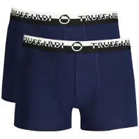 Trussardi Hommes, Sous-vêtements, Blu Cotton Mens Boxer, Bleu, (Une unité par pack, XL)