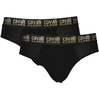 Cavalli Class Hommes, Sous-vêtements, Black Cotton Men Underwear, Noir, (Une unité par pack, L)