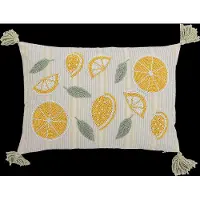 Bloomingville jaune coussin citron