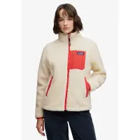 Superdry Heritage Through Fleece Full Zip Sweatshirt Beige XS Femme