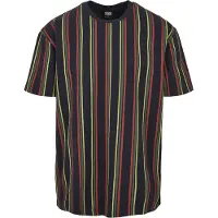 Urban Classics T-Shirt bleu foncé / jaune / rouge