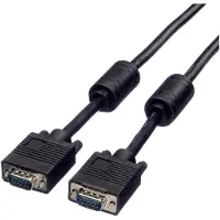 Roline VGA Câble w/ Ferrite Cores DDC HD15 M/M 6m - adaptateur pour Câble D-Sub HD 15, D-Sub HD 15, Mâle/Mâle, noir, 6m