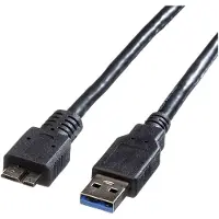 Roline Câble USB 3.2 Gen 1, A ST - Micro B ST, noir, 2 m