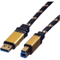 Roline GOLD USB 3.2 Gen 1 Kabel, Type A-B, 3 m