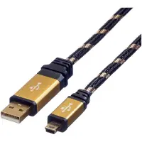 Roline Câble USB 2.0 GOLD, type A - 5 broches mini, 3 m