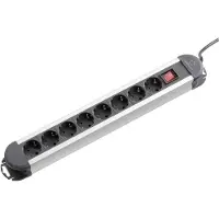 Renkforce 815A-CMB Multiprise avec interrupteur 8x noir, argent contact de protection 1 pce