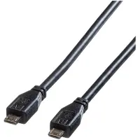 Roline Câble USB 2.0, Micro USB A ST - Micro USB B ST, 1,8m